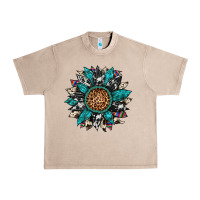 French Oak cowhide leopard serape gemstone  sunflower Urban Heavy Tee - Artiststas
