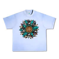 Grape Ice cowhide leopard serape gemstone  sunflower Urban Heavy Tee - Artiststas