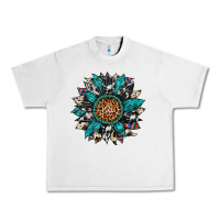 Lunar Rock cowhide leopard serape gemstone  sunflower Urban Heavy Tee - Artiststas
