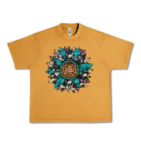 Peanut Butter cowhide leopard serape gemstone  sunflower Urban Heavy Tee - Artiststas