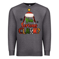 Charcoal Heather you serious clark christmas tree Premium Sweatshirt - Jasminsmagicworld