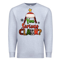 Heather Grey you serious clark christmas tree Premium Sweatshirt - Jasminsmagicworld