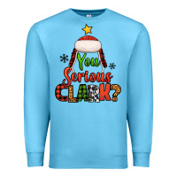 Ocean Blue you serious clark christmas tree Premium Sweatshirt - Jasminsmagicworld
