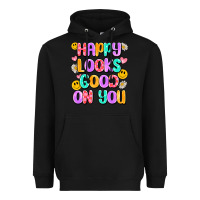 Black happy looks good on you Heavyweight Hoodie - Artiststas