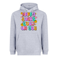 Heather Grey happy looks good on you Heavyweight Hoodie - Artiststas