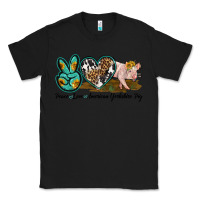 Black peace love yorkshire pig Classic Tee - LillyAllenDesigns