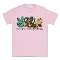 Bubblegum Pink peace love yorkshire pig Classic Tee - LillyAllenDesigns