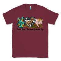 Burgundy peace love yorkshire pig Classic Tee - LillyAllenDesigns