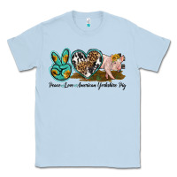 Dusty Blue peace love yorkshire pig Classic Tee - LillyAllenDesigns