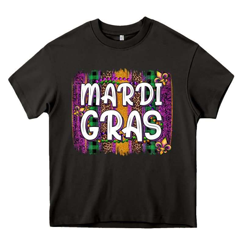 Mardi Gras Fleur De Lis Brush Stroke Heavy Core Tee by Artiststas | Teevron