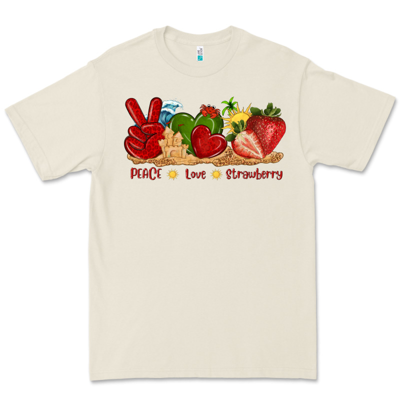 Peace Love Strawberry With Summer Premium Tee by texasbilliewilder | Teevron