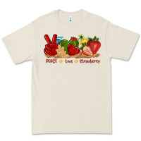 Bone peace love strawberry with summer Premium Tee - texasbilliewilder