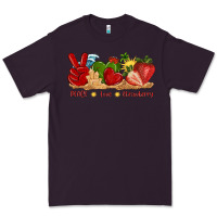 Plum peace love strawberry with summer Premium Tee - texasbilliewilder