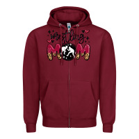 Burgundy wrestling mom Zipper Hoodie - MaliasSmallBusiness