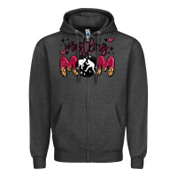 Charcoal Heather wrestling mom Zipper Hoodie - MaliasSmallBusiness