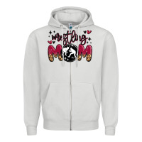 Dove Grey wrestling mom Zipper Hoodie - MaliasSmallBusiness