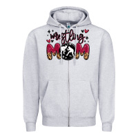 Heather Grey wrestling mom Zipper Hoodie - MaliasSmallBusiness