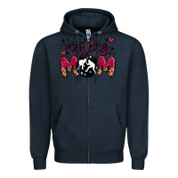 Navy wrestling mom Zipper Hoodie - MaliasSmallBusiness