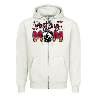 Oatmeal Heather wrestling mom Zipper Hoodie - MaliasSmallBusiness