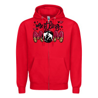 Red wrestling mom Zipper Hoodie - MaliasSmallBusiness