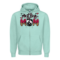 Seafoam wrestling mom Zipper Hoodie - MaliasSmallBusiness