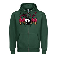 Sports Green wrestling mom Zipper Hoodie - MaliasSmallBusiness