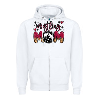 White wrestling mom Zipper Hoodie - MaliasSmallBusiness