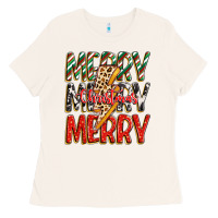 Bone merry christmas lightning bolt Ladies Tee - Zillion Design Studio
