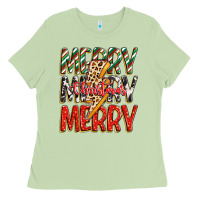 Matcha merry christmas lightning bolt Ladies Tee - Zillion Design Studio