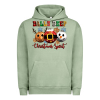 Pigment Oil Green balls deep christmas spirit Urban Hoodie - CowGirlArtShop