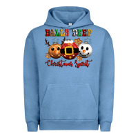 Pigment Pebble Blue balls deep christmas spirit Urban Hoodie - CowGirlArtShop