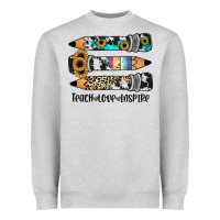 Heather Grey western pencils teach love inspire Heavyweight Sweatshirt - JahusDesignShop