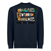 Navy western pencils teach love inspire Heavyweight Sweatshirt - JahusDesignShop