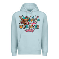 Blue Mist just a girl who loves cows Premium Hoodie - JahusDesignShop