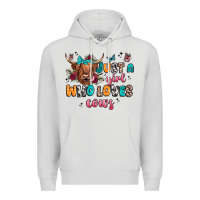 Dove Grey just a girl who loves cows Premium Hoodie - JahusDesignShop