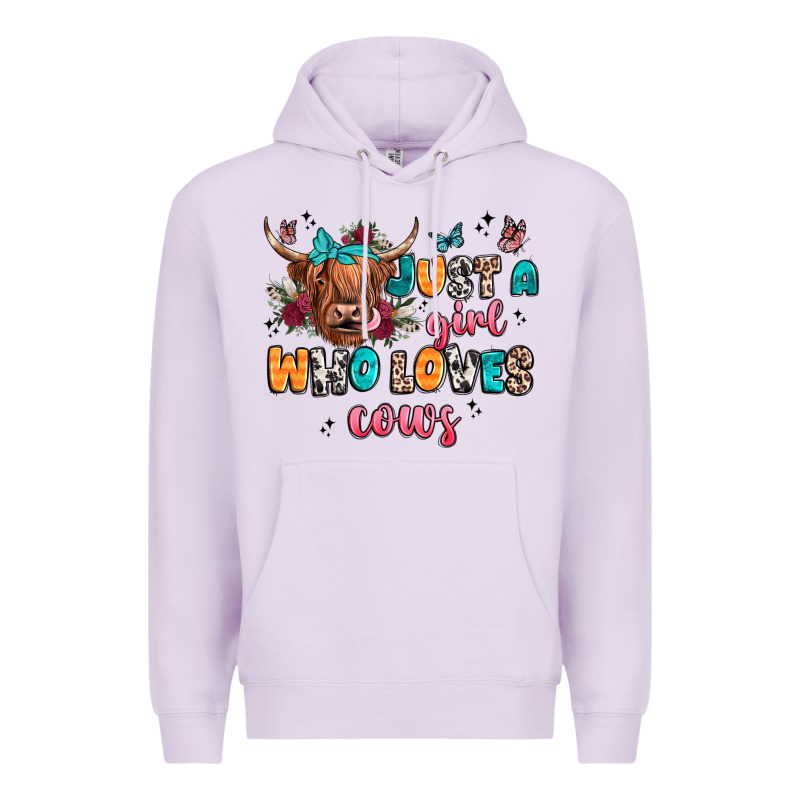 Just A Girl Who Loves Cows Premium Hoodie by JahusDesignShop | Teevron