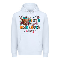 White just a girl who loves cows Premium Hoodie - JahusDesignShop