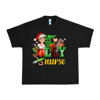 Black jolly nurse with Christmas element Urban Heavy Tee - AdoDesignShop