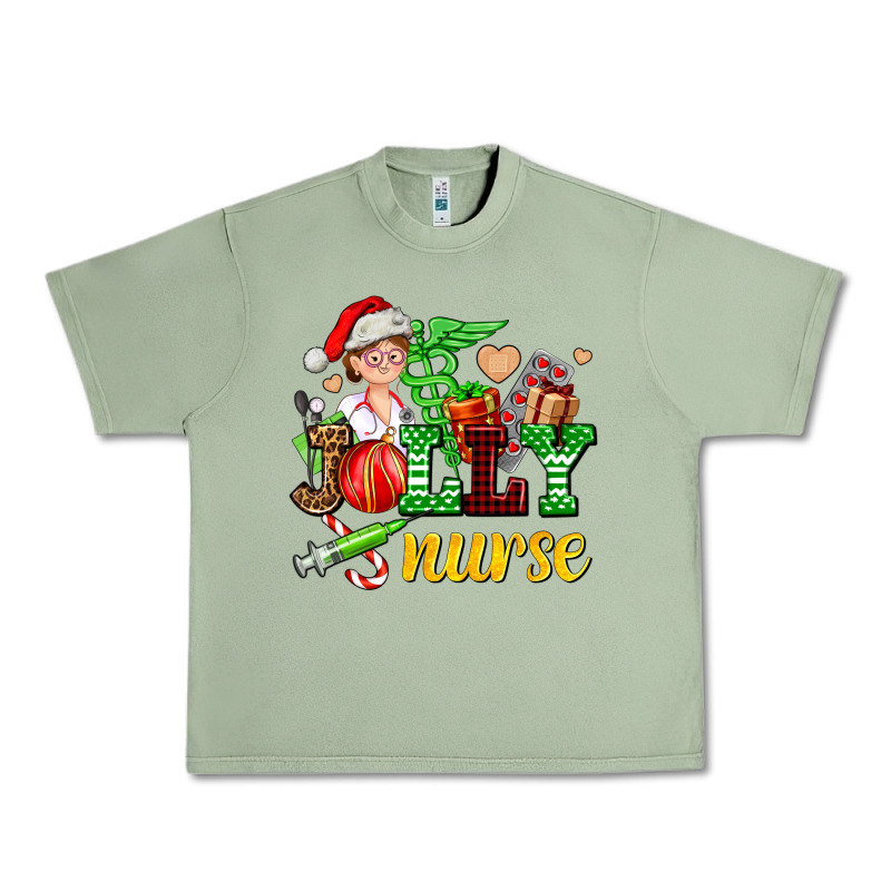 Jolly Nurse With Christmas Element Urban Heavy Tee by AdoDesignShop | Teevron
