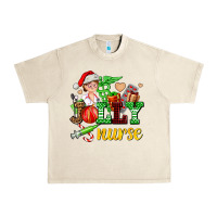 Sandshell jolly nurse with Christmas element Urban Heavy Tee - AdoDesignShop