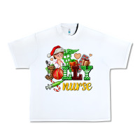 White jolly nurse with Christmas element Urban Heavy Tee - AdoDesignShop