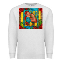 Oatmeal Heather hundred percent latina strong woman Premium Sweatshirt - Jasminsmagicworld