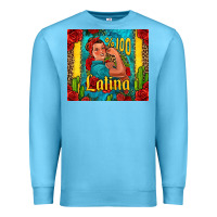 Ocean Blue hundred percent latina strong woman Premium Sweatshirt - Jasminsmagicworld