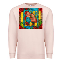 Pale Pink hundred percent latina strong woman Premium Sweatshirt - Jasminsmagicworld
