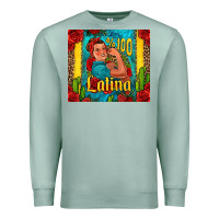 Seafoam hundred percent latina strong woman Premium Sweatshirt - Jasminsmagicworld