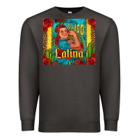 Smoke hundred percent latina strong woman Premium Sweatshirt - Jasminsmagicworld