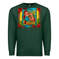 Sports Green hundred percent latina strong woman Premium Sweatshirt - Jasminsmagicworld