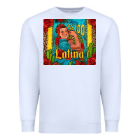 White hundred percent latina strong woman Premium Sweatshirt - Jasminsmagicworld