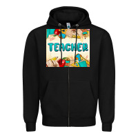 Black teacher Zipper Hoodie - MaliasSmallBusiness