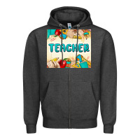 Charcoal Heather teacher Zipper Hoodie - MaliasSmallBusiness